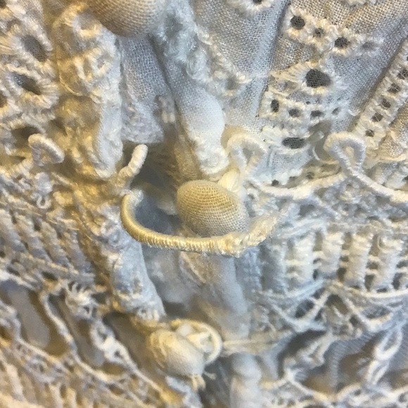 Anthropologie Ebba Midi White Eyelet Dress Size 8 Petite - Picture 12 of 16